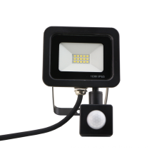 KCD good quality heat sink outdoor waterproof 10w led flood light with pir motion sensor